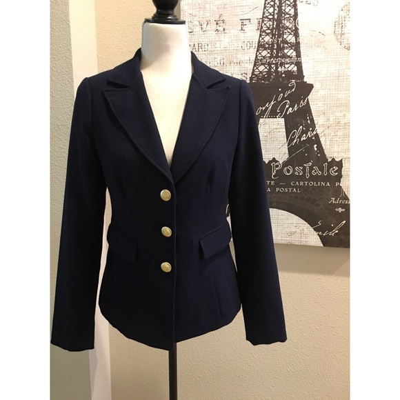 🌹❤️💙 Beautiful, Vintage Navy Blue Blazer - Picture 1 of 5